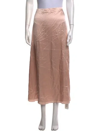 Pre-owned Srg Silk Long Skirt In Pink