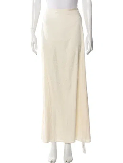 Pre-owned Srg Silk Long Skirt W/ Tags In Neutral