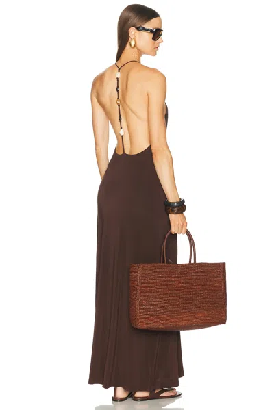 Srg Thalia Maxi Dress In Chocolate Brown