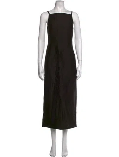 Pre-owned Srg Wool Midi Length Dress W/ Tags In Black