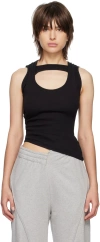 Srvc Black Ruched Tank Top In Black