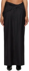 Srvc Black Staff Maxi Skirt In Black