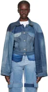 Srvc Blue Slouch Denim Jacket In Denim Blues