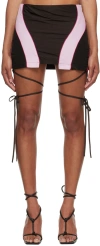 Srvc Brown & Pink Miami Miniskirt In Brown