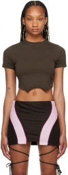 Srvc Brown Overturned T-shirt In Brown