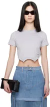 Srvc Gray Overturned T-shirt In Grey Marl