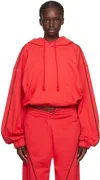 Srvc Red Service Hoodie In Red
