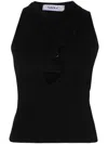 Srvc Studio Armour Cut-out Detailed Tank Top In Schwarz