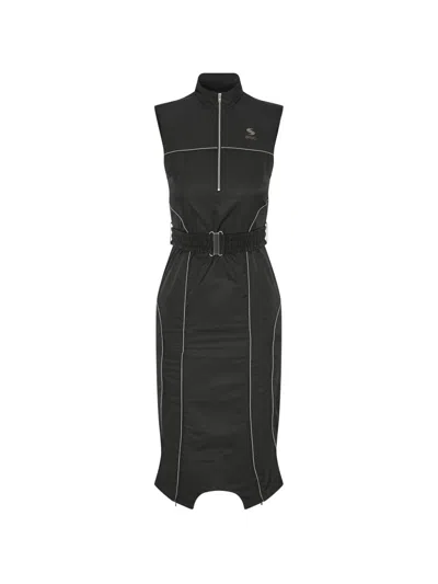 Srvc Studio Cosmo Sleeveless Midi Dress In Black