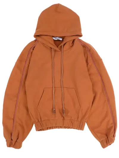 Srvc Studio Cotton Hoodie In Orange