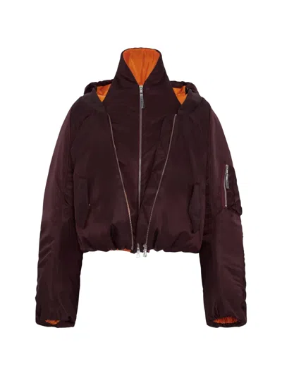 Srvc Studio Halter-neck Bomber Jacket In Red