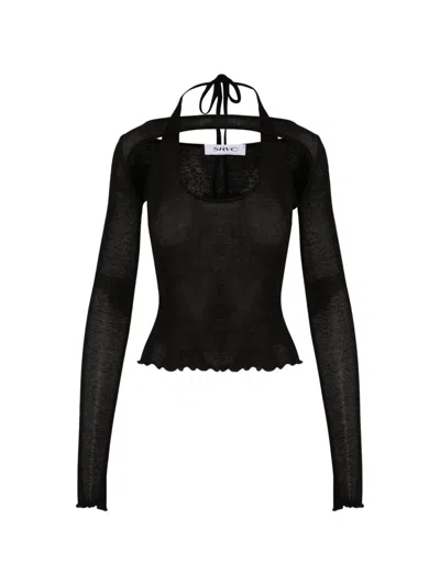Srvc Studio Harness Cut-out Long-sleeve T-shirt In Black
