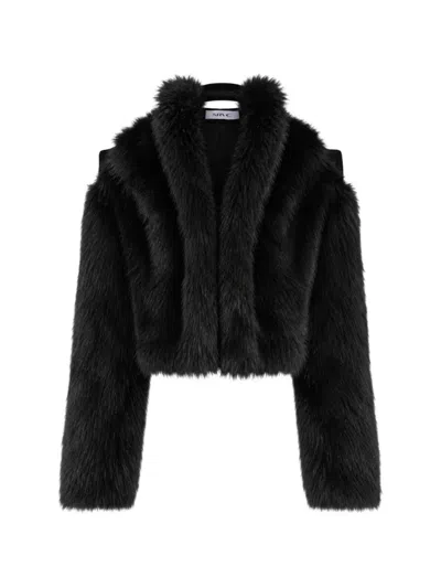 Srvc Studio Lyra Faux-fur Jacket In Black