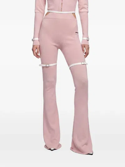 Srvc Studio Nocturne Cutout-detail Trousers In Pink