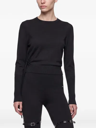 Srvc Studio Nocturne Open-back Long-sleeve Top In Black