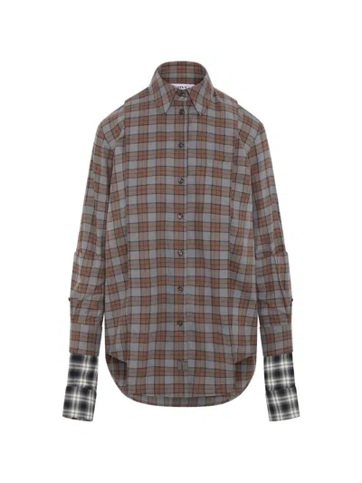 Srvc Studio Rhea Check Flannel Shirt In Multi
