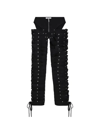Srvc Studio 로닌 스터드 레이스업 팬츠 In Black