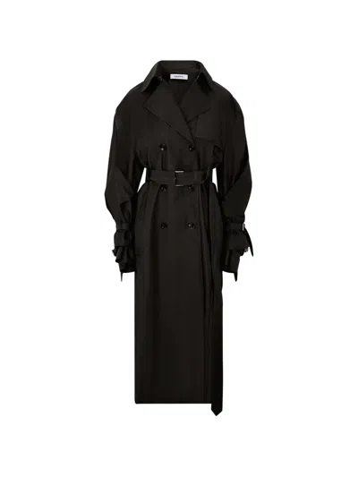 Srvc Studio Sentinal Cape-back Trench Coat In Green
