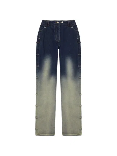 Srvc Studio Serpentine Loop-detail Jeans In Blue