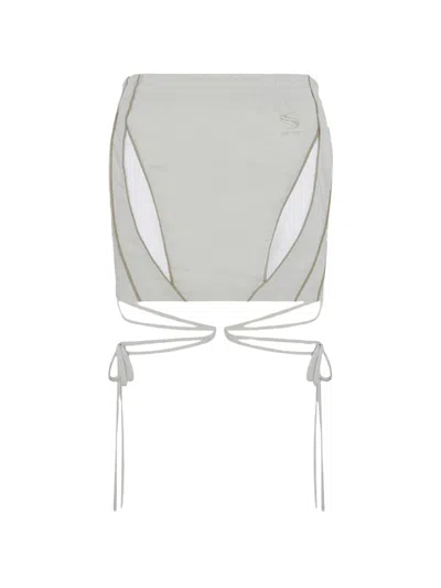 Srvc Studio Slash Track Skirt In Grau