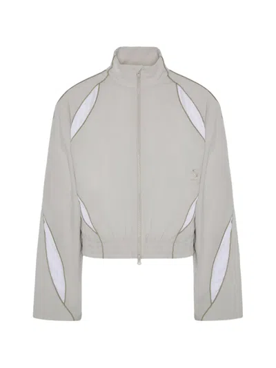 Srvc Studio Slash Zip-fastening Jacket In Gray