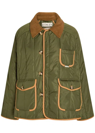 S.s. Daley Ss Daley Durham Corduroy-collar Padded Shell Jacket In Green