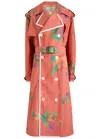 S.s. Daley Ss Daley Edna Floral-print Woven Trench Coat In Orange
