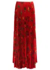 S.s. Daley Ss Daley Kate Pleated Satin Maxi Skirt In Red
