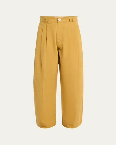 S.s. Daley Men's Clarence Cotton And Linen Pleated Trousers