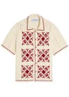 S.s. Daley Ss Daley Sako Crochet Open-knit Shirt In Red