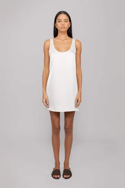 Leset Barb Tank Dress In Creme