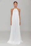 Leset Yoko Halter Maxi Dress In White
