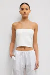 Leset Lauren Bandeau Top In Natural