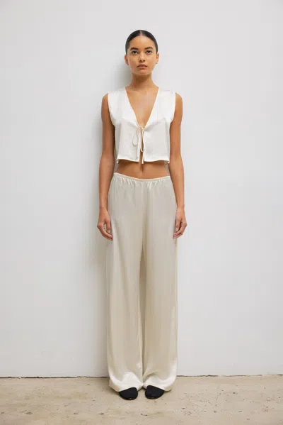 Leset Barb Wide Leg Trouser In Creme