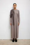 Leset The Margo Long Sleeve Maxi Dress In Affogato