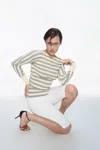 Ss25 Odessa Top In Butter Stripe