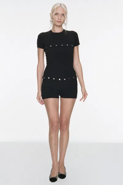 Ss26 Josie Knit Romper In Black