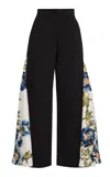 S.s.daley Audrey Silk-paneled Wool Trousers
