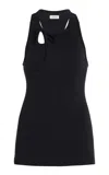 S.s. Daley Cochrane Sheer Wool Jersey Tank Top In Black