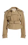 S.s.daley Eliza Cotton-gabardine Peplum Trench Coat