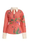 S.s.daley Eva Floral Cotton-ripstop Circle Shirt