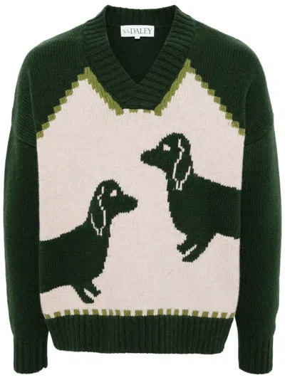 S.s.daley Harold Wool Jumper In Grün