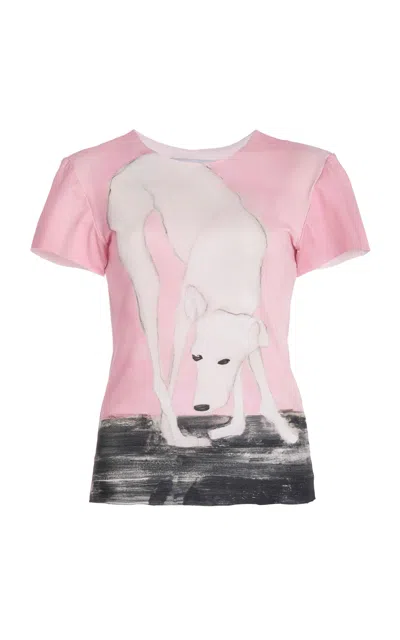 S.s. Daley Lurcher Cotton-blend Tee In Light Pink