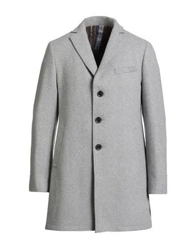 Sseinse Man Coat Grey Size 42 Wool, Polyester In Gray