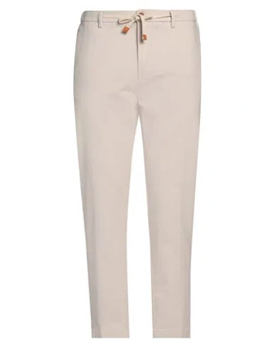 Sseinse Man Pants Beige Size 38 Cotton, Polyester, Rayon, Elastane