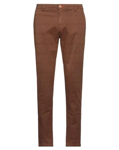 Sseinse Man Pants Brown Size 28 Cotton, Elastane