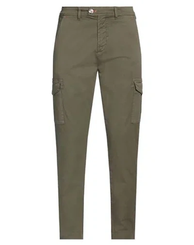 Sseinse Man Pants Military Green Size 38 Cotton, Elastane