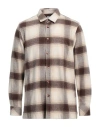 Sseinse Man Shirt Brown Size Xxl Acrylic In Brown