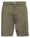 Sseinse Man Shorts & Bermuda Shorts Military Green Size 40 Cotton, Elastane
