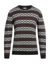 Sseinse Man Sweater Black Size Xxl Acrylic, Nylon In Black